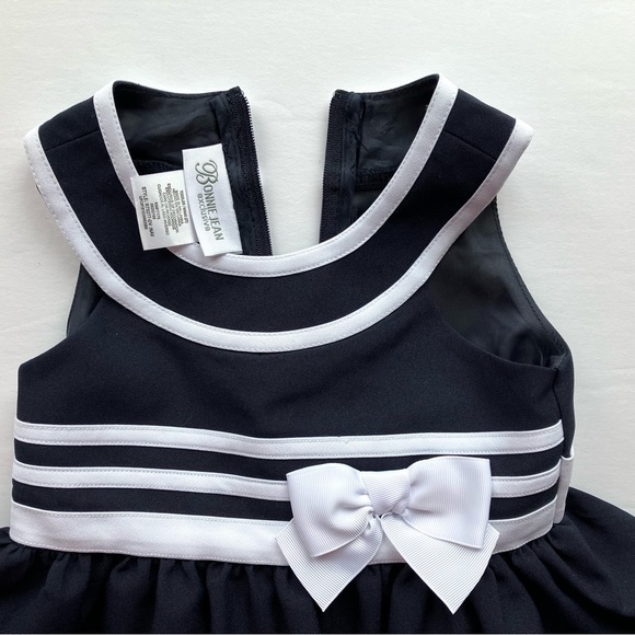 Bonnie Jean Toddler Nautical Sailor Navy Blue Party Dress Size 2T - Picture 7 of 10